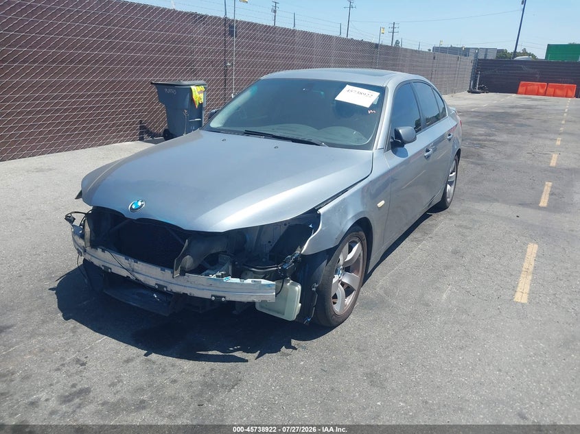 2006 BMW 5 series VIN WBANE53516CK91687 IAAI salvage auction — FRONT & REAR, Salvage (California), sold $325 on 2026-08-03 (photo 2)