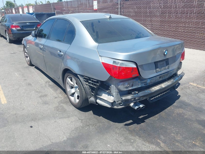 2006 BMW 5 series VIN WBANE53516CK91687 IAAI salvage auction — FRONT & REAR, Salvage (California), sold $325 on 2026-08-03 (photo 3)