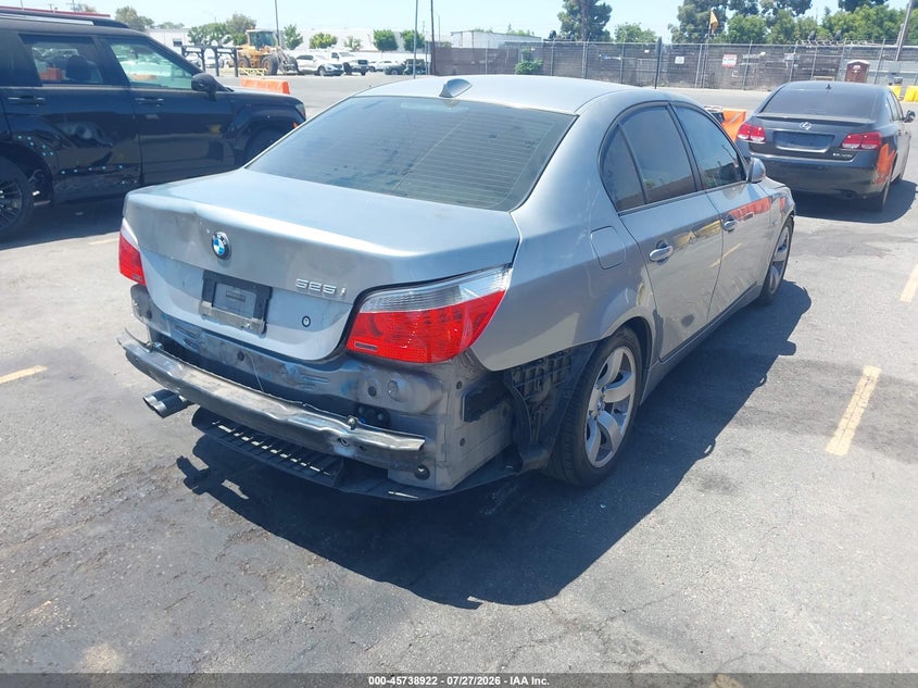 2006 BMW 5 series VIN WBANE53516CK91687 IAAI salvage auction — FRONT & REAR, Salvage (California), sold $325 on 2026-08-03 (photo 4)