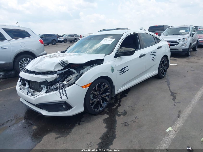 2021 Honda Civic VIN 19XFC2F83ME003546 IAAI salvage auction — FRONT END, Salvage Title, sold $3,750 on 2026-08-19 (photo 2)