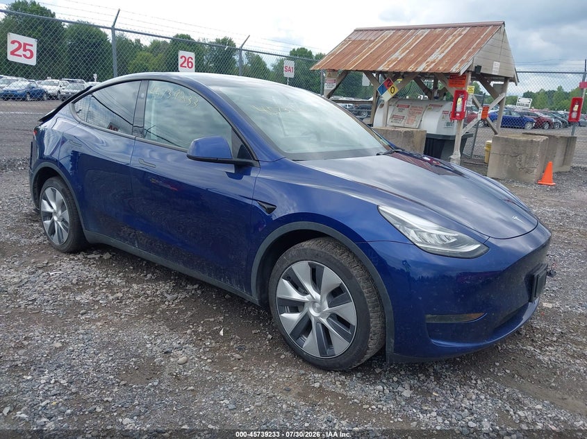 2023 Tesla Model y VIN 7SAYGDEEXPA145777 IAAI salvage auction — REAR END, Mv-907A (New York), sold $10,000 on 2026-08-02 (photo 1)