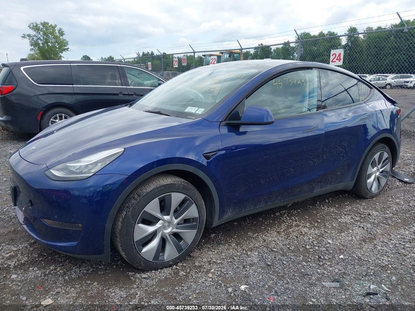2023 Tesla Model y VIN 7SAYGDEEXPA145777 IAAI salvage auction — REAR END, Mv-907A (New York), sold $10,000 on 2026-08-02 (photo 2)