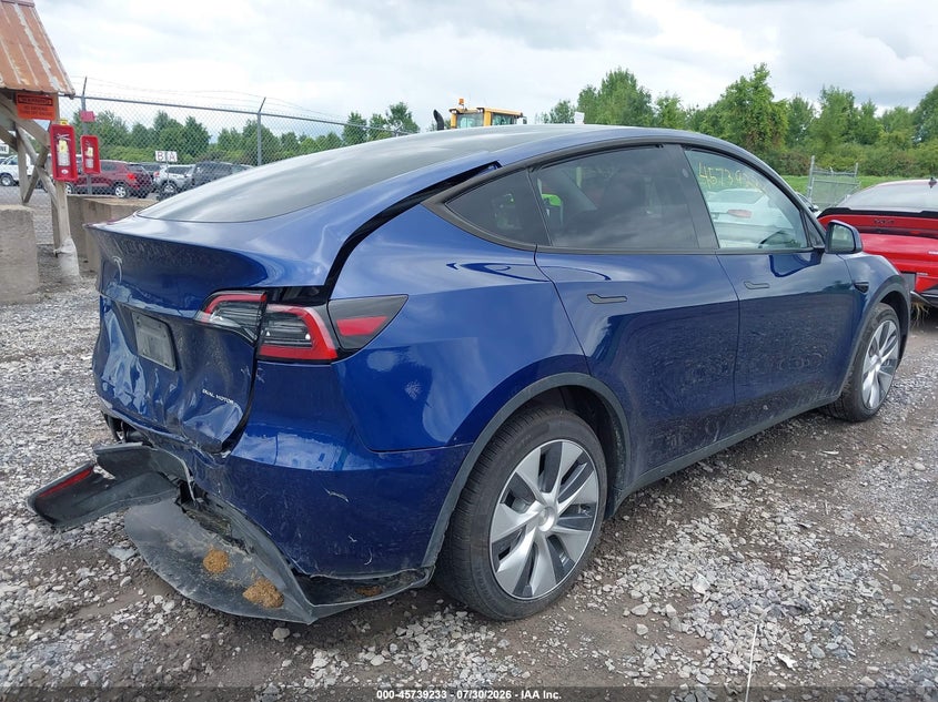 2023 Tesla Model y VIN 7SAYGDEEXPA145777 IAAI salvage auction — REAR END, Mv-907A (New York), sold $10,000 on 2026-08-02 (photo 4)
