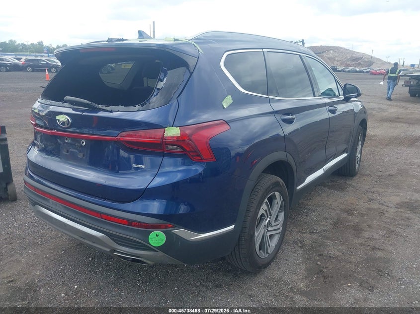 2021 Hyundai Santa fe VIN 5NMS2DAJ8MH310386 IAAI salvage auction — REAR END, Wait Title, sold $9,075 on 2026-08-25 (photo 4)