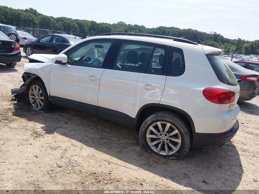 2017 Volkswagen Tiguan VIN WVGBV7AX4HK043623 IAAI salvage auction — LEFT FRONT, Salvage Title, sold $1,300 on 2026-08-19 (photo 3)