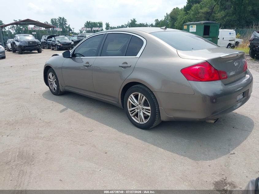 2012 Infiniti G VIN JN1CV6AR5CM682212 IAAI salvage auction — NORMAL WEAR, Clear (Virginia), sold $1,100 on 2026-08-01 (photo 3)