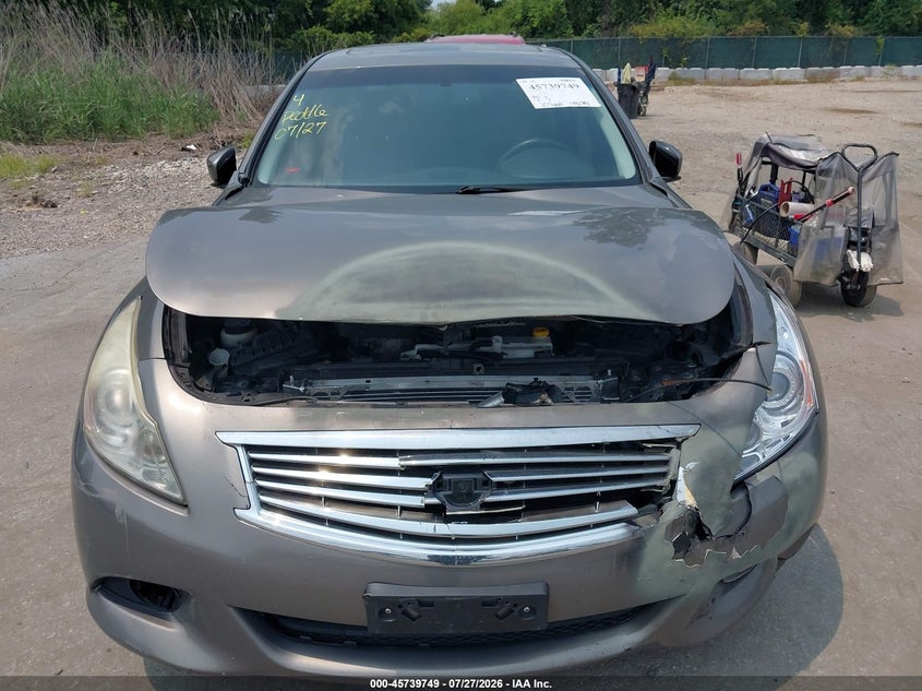 2012 Infiniti G VIN JN1CV6AR5CM682212 IAAI salvage auction — NORMAL WEAR, Clear (Virginia), sold $1,100 on 2026-08-01 (photo 6)