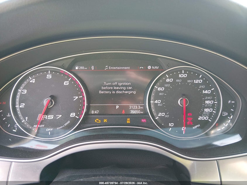 2016 Audi Rs7 VIN WUAW2AFC1GN903897 IAAI salvage auction — FRONT END, Salvage Title, sold $16,000 on 2026-09-03 (photo 7)