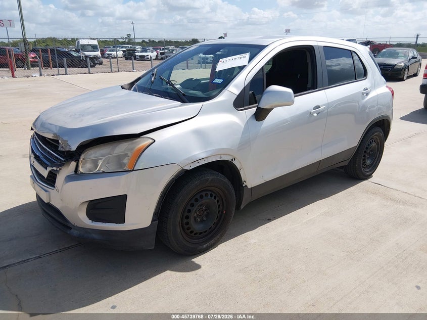 2016 Chevrolet Trax VIN KL7CJKSB2GB545472 IAAI salvage auction — FRONT END, Original (Texas), sold $1,500 on 2026-07-31 (photo 2)