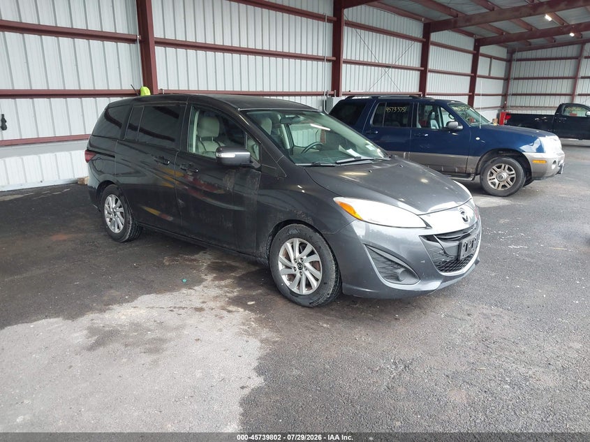 2014 Mazda 5 VIN JM1CW2BL2E0174724 IAAI salvage auction — NORMAL WEAR, Clear (New York), sold $700 on 2026-08-01 (photo 1)