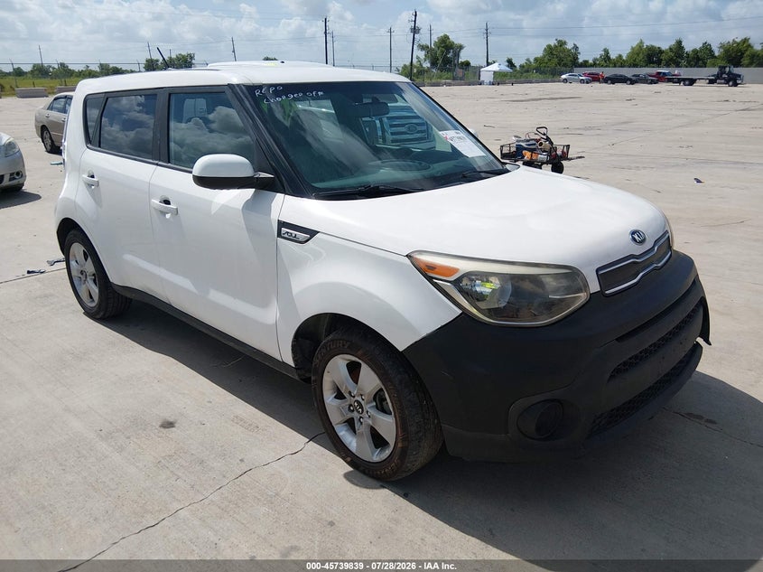 2019 Kia Soul VIN KNDJN2A29K7683053 IAAI salvage auction — FRONT END, Original (Texas), sold $775 on 2026-07-31 (photo 1)