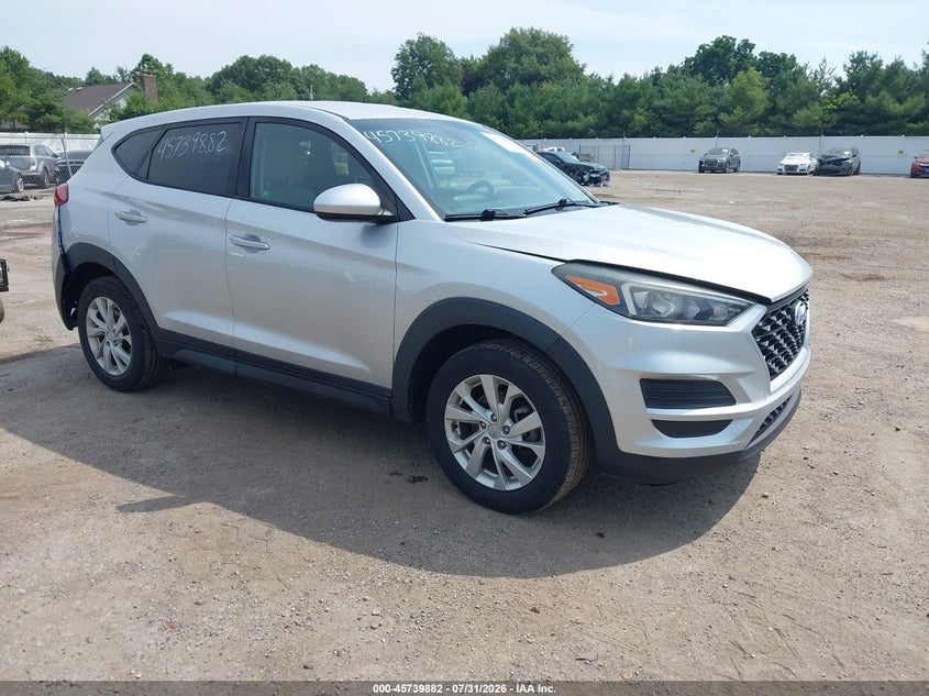 2019 Hyundai Tucson VIN KM8J23A47KU845162 IAAI salvage auction — REAR END, Salvage Title, sold $2,800 on 2026-08-24 (photo 1)