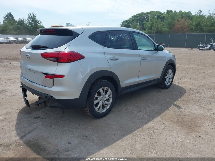 2019 Hyundai Tucson VIN KM8J23A47KU845162 IAAI salvage auction — REAR END, Salvage Title, sold $2,800 on 2026-08-24 (photo 4)