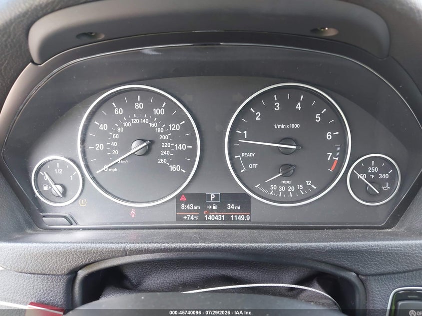 2015 BMW 3 series VIN WBA3B1C53FK136413 IAAI salvage auction — NORMAL WEAR, Clear - Dealer Only (California), sold $425 on 2026-08-07 (photo 7)