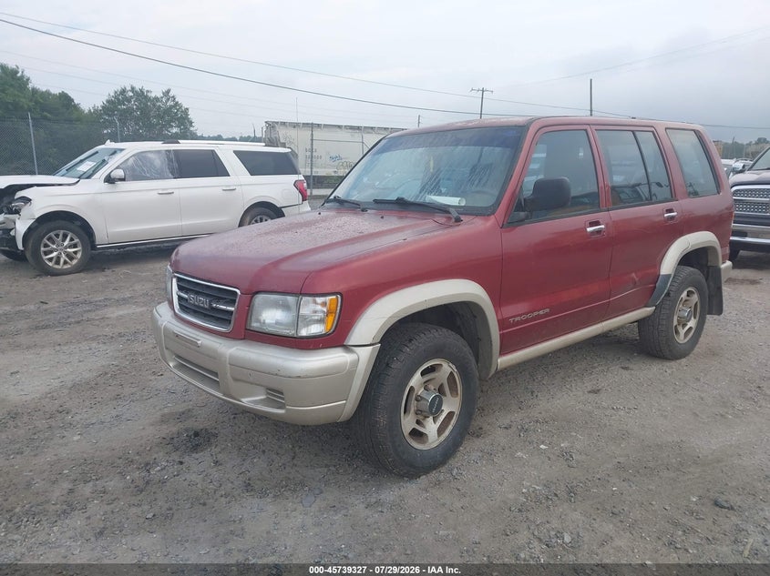 1998 Isuzu Trooper VIN JACDJ58X3W7903738 IAAI salvage auction — NORMAL WEAR, Clear (North Carolina), sold $450 on 2026-07-31 (photo 2)