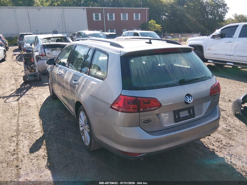 2016 Volkswagen Golf sportsvan VIN 3VWC17AU0GM522071 IAAI salvage auction — NORMAL WEAR, Salvage Title, sold $9,625 on 2026-08-11 (photo 3)