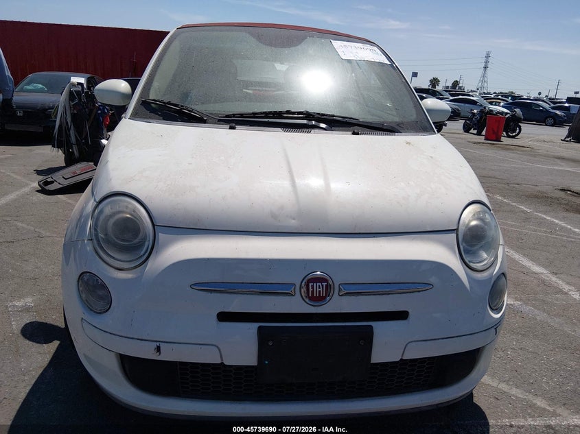 2013 Fiat 500 VIN 3C3CFFDR9DT674376 IAAI salvage auction — NORMAL WEAR, Salvage Title, sold $200 on 2026-09-10 (photo 6)