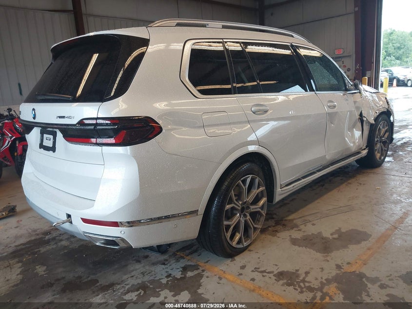 2023 BMW X7 VIN 5UX23EM03P9R65527 IAAI salvage auction — RIGHT FRONT, Salvage (Connecticut), sold $29,500 on 2026-09-02 (photo 4)