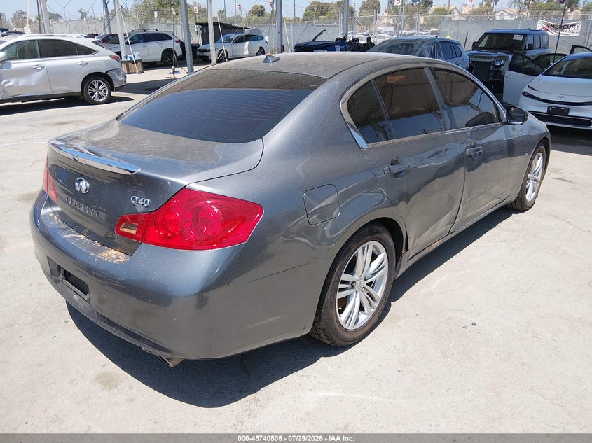 2015 Infiniti Q40 VIN JN1CV6AP6FM502982 IAAI salvage auction — WATER/FLOOD, Salvage (California), sold $1,150 on 2026-08-03 (photo 4)