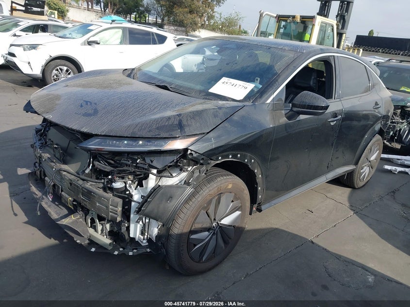 2025 Nissan Ariya VIN JN8AF0BE4SM463948 IAAI salvage auction — FRONT END, Wait Title, sold $9,550 on 2026-08-19 (photo 2)