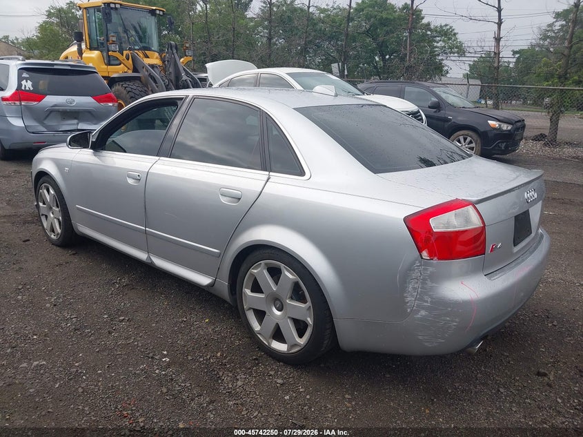 2004 Audi S4 VIN WAUPL68E44A290040 IAAI salvage auction — FRONT END, Salvage (New Jersey), sold $900 on 2026-09-12 (photo 3)