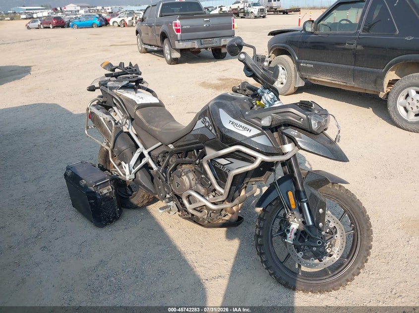 2020 Triumph motorcycle Tiger VIN SMTE65DF2LTAB4095 IAAI salvage auction — ALL OVER, Salvage (Montana), sold $3,850 on 2026-09-23 (photo 1)