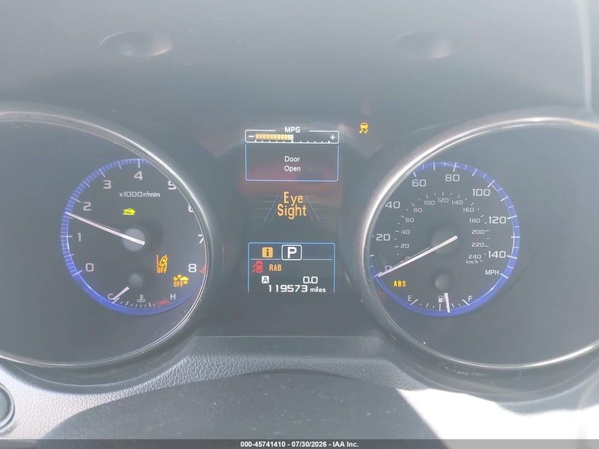 2019 Subaru Outback VIN 4S4BSANC6K3263425 IAAI salvage auction — WATER/FLOOD, Non-Repairable (Arizona), sold $25 on 2026-09-10 (photo 7)