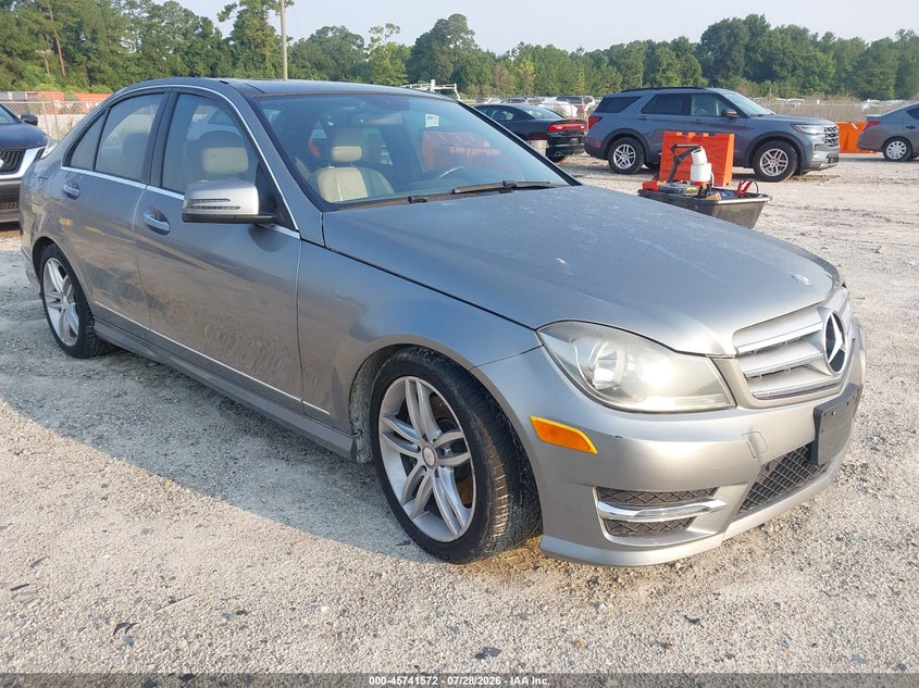 2013 Mercedes-benz C class VIN WDDGF8AB5DR283840 IAAI salvage auction — STORM DAMAGE, Repossession Paperwork (Georgia), sold $1,250 on 2026-08-04 (photo 1)