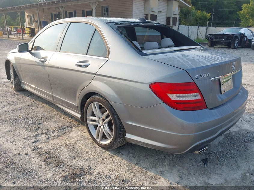 2013 Mercedes-benz C class VIN WDDGF8AB5DR283840 IAAI salvage auction — STORM DAMAGE, Repossession Paperwork (Georgia), sold $1,250 on 2026-08-04 (photo 3)