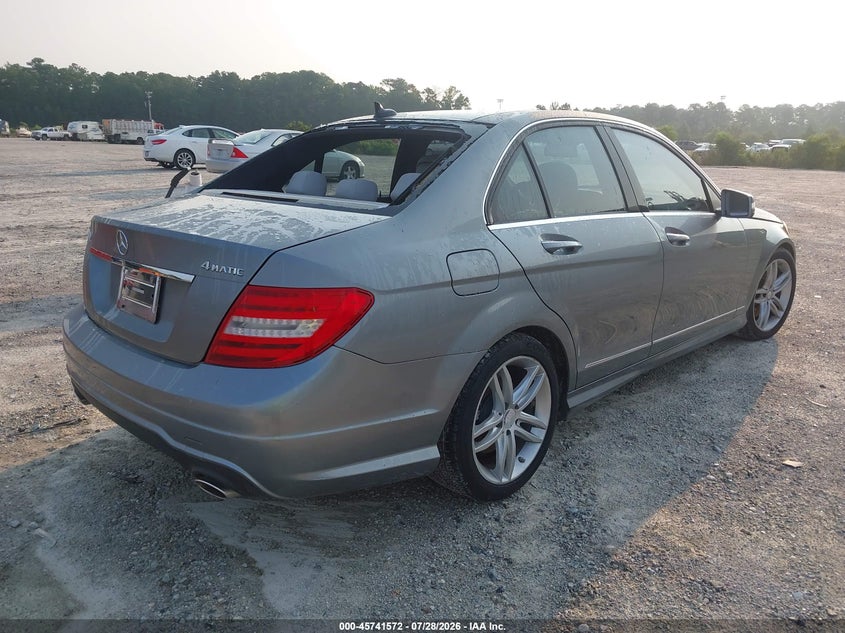 2013 Mercedes-benz C class VIN WDDGF8AB5DR283840 IAAI salvage auction — STORM DAMAGE, Repossession Paperwork (Georgia), sold $1,250 on 2026-08-04 (photo 4)