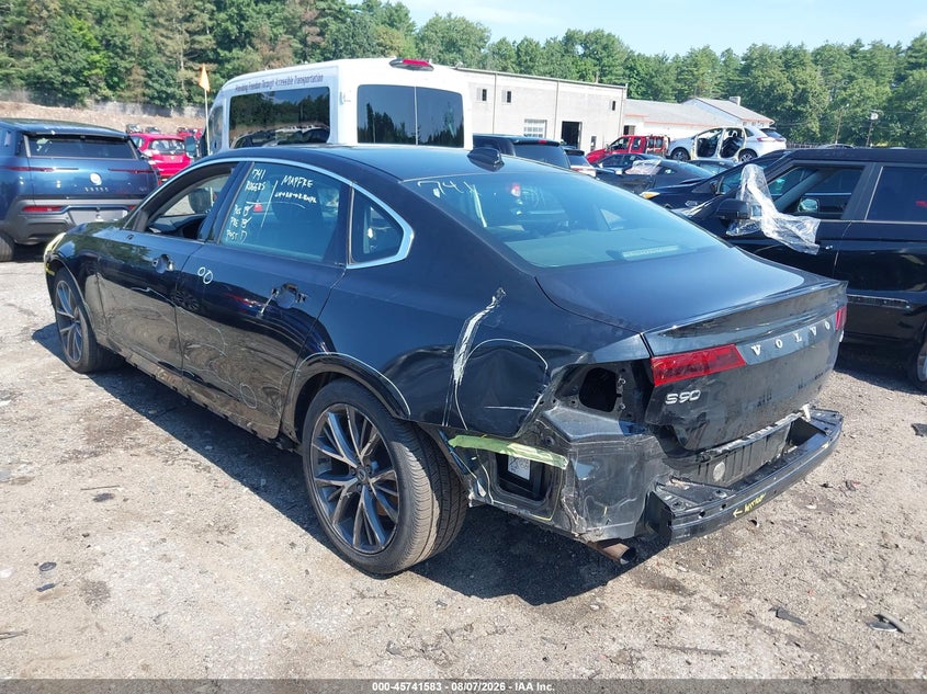 2018 Volvo S90 VIN LVY992MK1JP036639 IAAI salvage auction — FRONT & REAR, Salvage (Massachusetts), sold $3,750 on 2026-09-01 (photo 3)