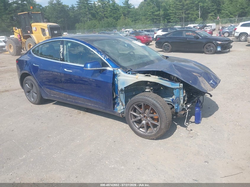 2020 Tesla Model 3 VIN 5YJ3E1EB9LF617448 IAAI salvage auction — FRONT END, Salvage Title, sold $2,800 on 2026-07-31 (photo 1)