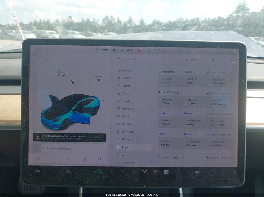 2020 Tesla Model 3 VIN 5YJ3E1EB9LF617448 IAAI salvage auction — FRONT END, Salvage Title, sold $2,800 on 2026-07-31 (photo 7)