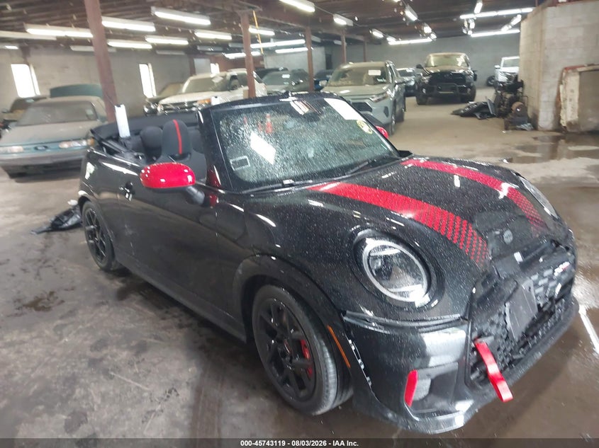 2026 Mini Convertible VIN WMW33GX00T2X70773 IAAI salvage auction — FRONT END, Wait Title, sold $12,400 on 2026-09-01 (photo 1)