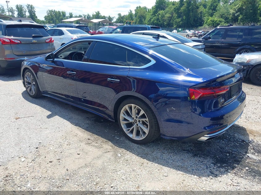 2021 Audi A5 VIN WAUCBCF54MA051137 IAAI salvage auction — FRONT END, Salvage Title, sold $10,300 on 2026-08-20 (photo 3)