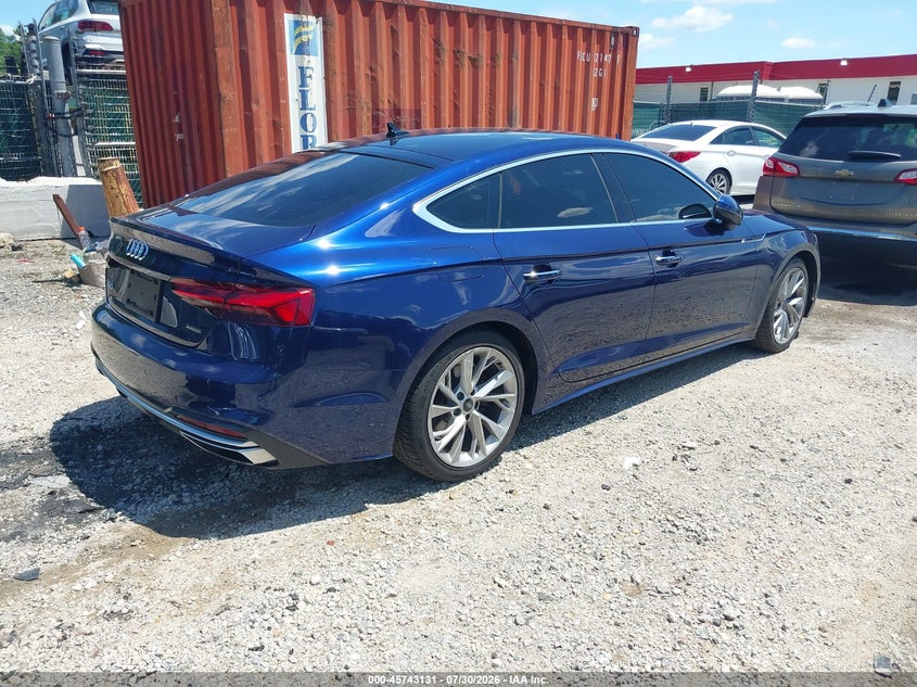 2021 Audi A5 VIN WAUCBCF54MA051137 IAAI salvage auction — FRONT END, Salvage Title, sold $10,300 on 2026-08-20 (photo 4)