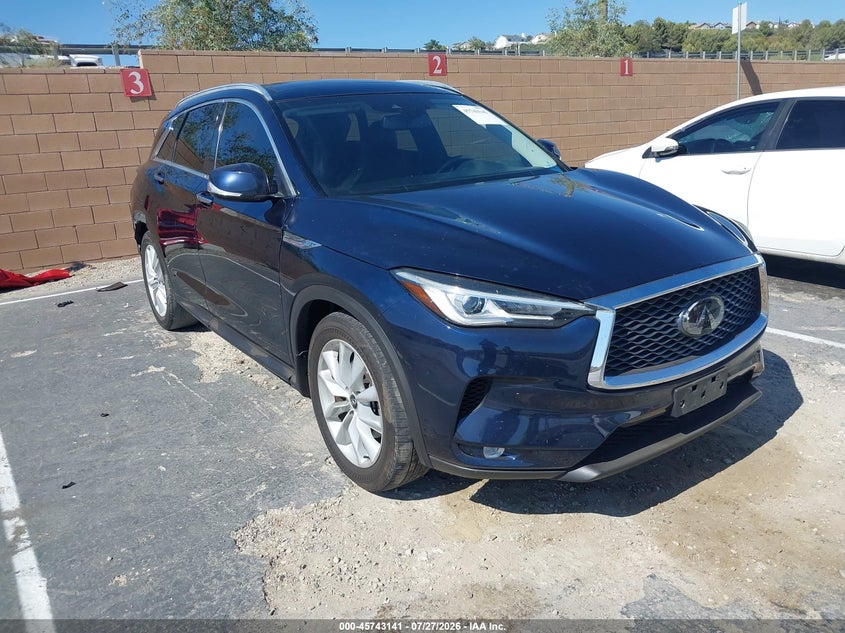 2019 Infiniti Qx50 VIN 3PCAJ5M10KF121908 IAAI salvage auction — REAR END, Salvage Title, sold $4,450 on 2026-08-27 (photo 1)