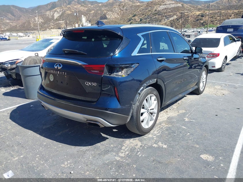2019 Infiniti Qx50 VIN 3PCAJ5M10KF121908 IAAI salvage auction — REAR END, Salvage Title, sold $4,450 on 2026-08-27 (photo 4)