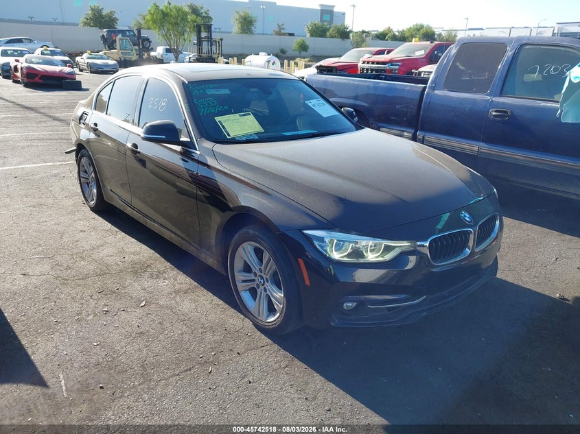 2018 BMW 3er VIN WBA8B9G56JNU98953 IAAI salvage auction — REAR END, Salvage Certificate (California), sold $4,950 on 2026-08-07 (photo 1)