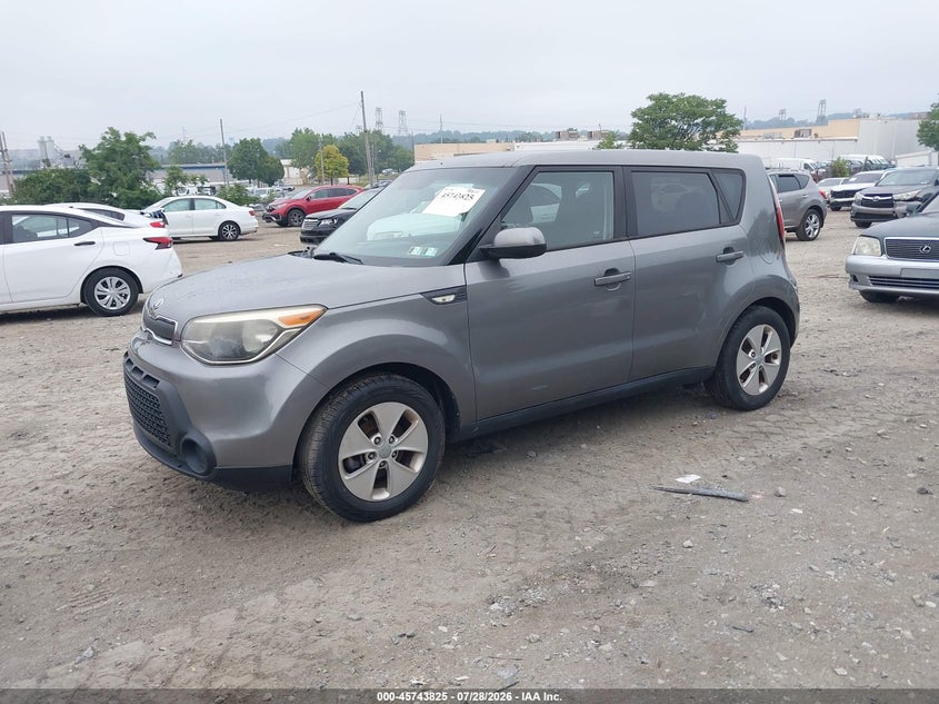 2014 Kia Soul VIN KNDJN2A28E7010615 IAAI salvage auction — NORMAL WEAR, Clear (Pennsylvania), sold $550 on 2026-07-31 (photo 2)