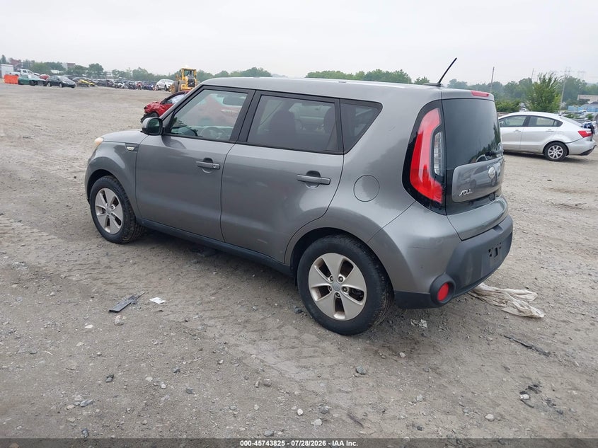 2014 Kia Soul VIN KNDJN2A28E7010615 IAAI salvage auction — NORMAL WEAR, Clear (Pennsylvania), sold $550 on 2026-07-31 (photo 3)