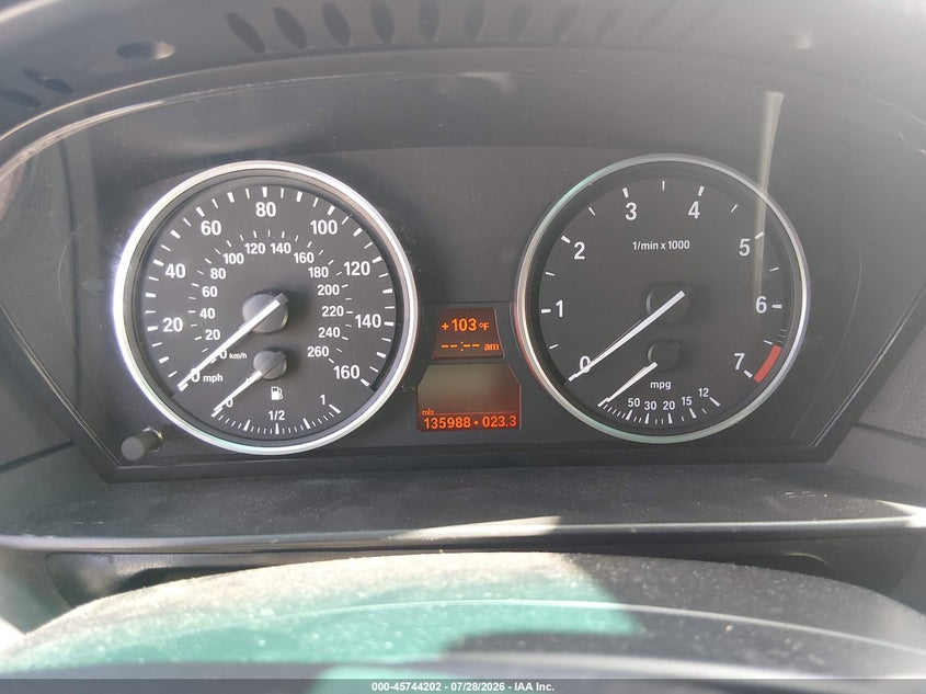 2008 BMW 5 series VIN WBANW53508CT53967 IAAI salvage auction — LEFT REAR, Original (Texas), sold $1,150 on 2026-08-03 (photo 7)