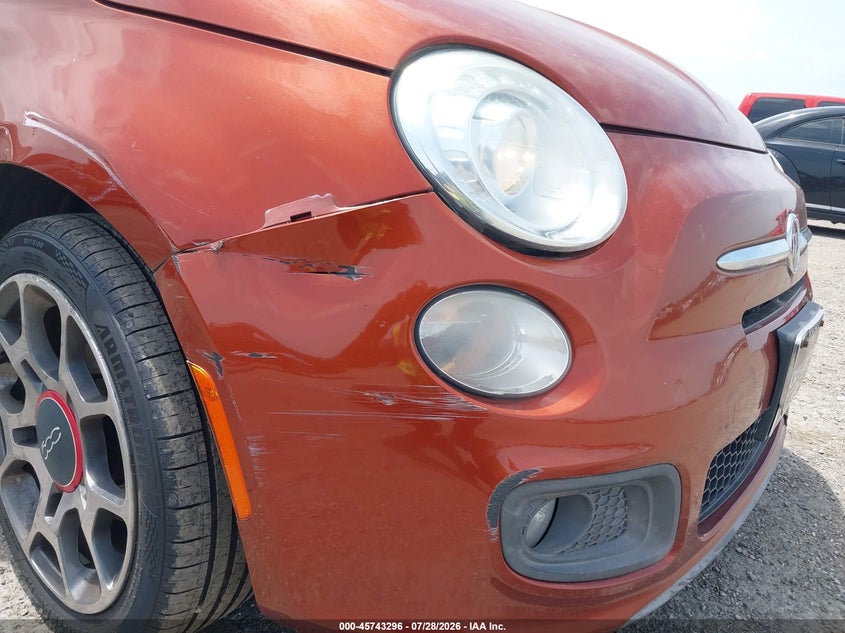 2015 Fiat 500 VIN 3C3CFFBR7FT663396 IAAI salvage auction — NORMAL WEAR, Clear - Public Restricted (Oklahoma), sold $750 on 2026-08-11 (photo 6)