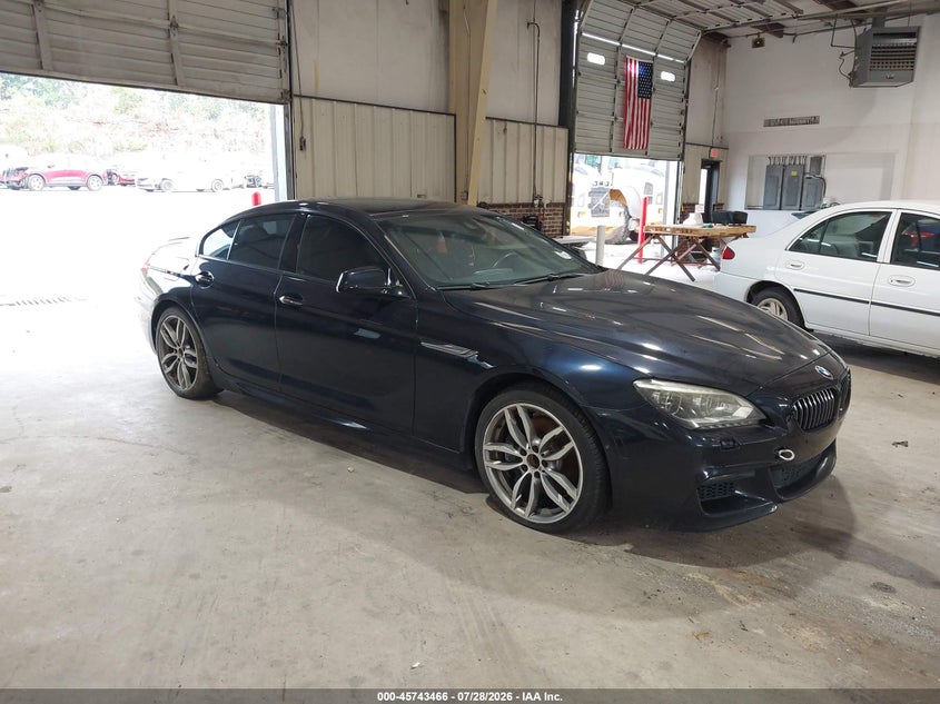 2013 BMW 6 series VIN WBA6B2C56DDG66754 IAAI salvage auction — NORMAL WEAR, Clear (North Carolina), sold $1,350 on 2026-08-06 (photo 1)