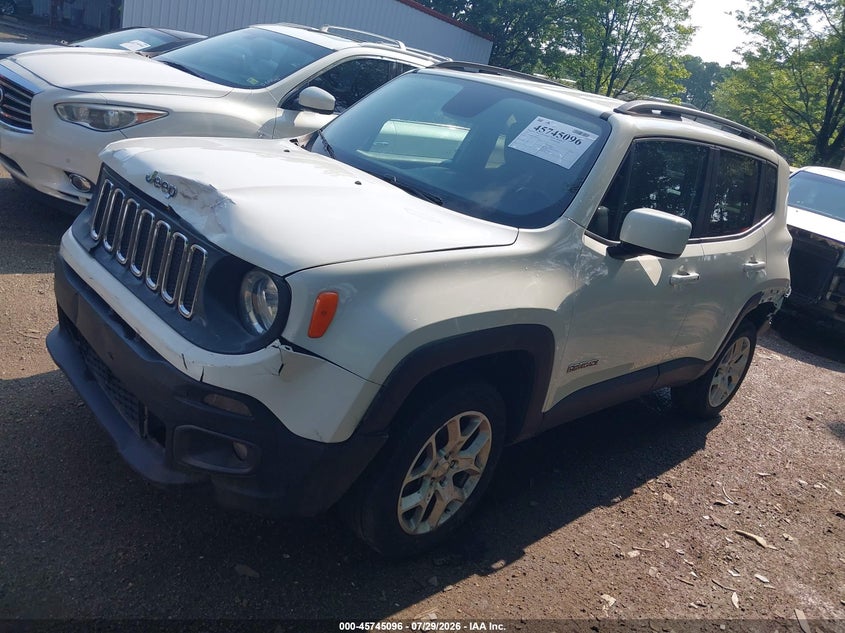 2017 Jeep Renegade VIN ZACCJBBB3HPE65771 IAAI salvage auction — FRONT & REAR, Clear (Michigan), sold $1,200 on 2026-08-13 (photo 2)