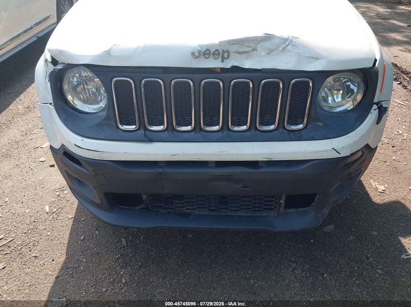 2017 Jeep Renegade VIN ZACCJBBB3HPE65771 IAAI salvage auction — FRONT & REAR, Clear (Michigan), sold $1,200 on 2026-08-13 (photo 6)