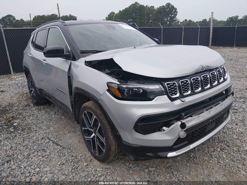 2025 Jeep Compass VIN 3C4NJDCN8ST615323 IAAI salvage auction — FRONT END, Enterprise Vehicles Clear Only (Iowa), sold $10,600 on 2026-08-03 (photo 1)