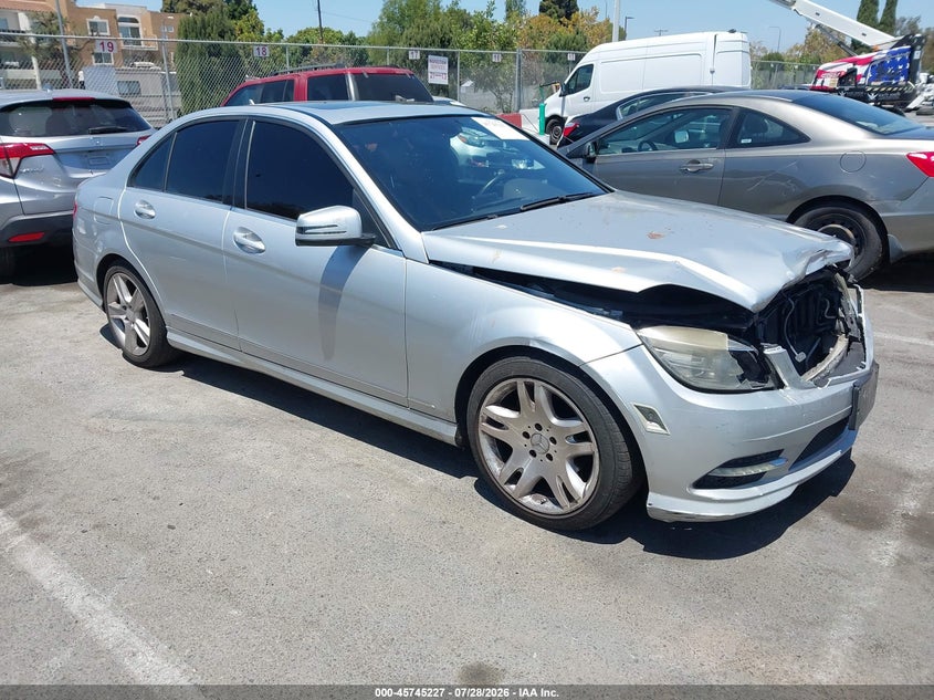 2011 Mercedes-benz C class VIN WDDGF5EB6BA465471 IAAI salvage auction — FRONT END, Salvage (California), sold $575 on 2026-08-20 (photo 1)