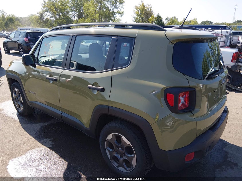 2015 Jeep Renegade VIN ZACCJAAH6FPC03322 IAAI salvage auction — RIGHT SIDE, Wait Title, sold $1,350 on 2026-08-18 (photo 3)