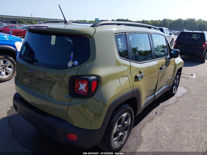 2015 Jeep Renegade VIN ZACCJAAH6FPC03322 IAAI salvage auction — RIGHT SIDE, Wait Title, sold $1,350 on 2026-08-18 (photo 4)